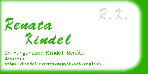 renata kindel business card